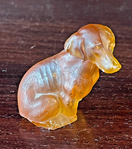 Glasfigur hund dackel - glasfigur,