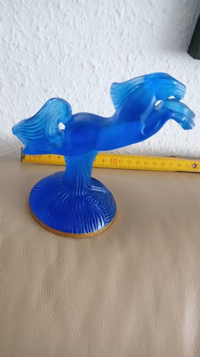 Blaues pferd glaspaste daum - blaues,