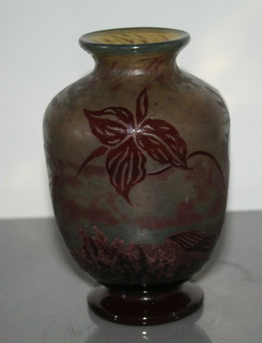 Glas vase daum nancy - glas,, vase,